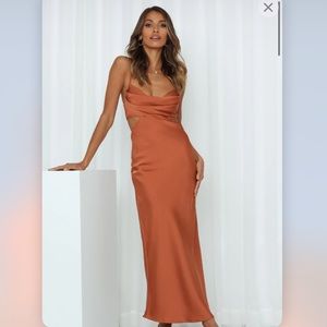 Hello Molly Angels In America Midi Dress Rust